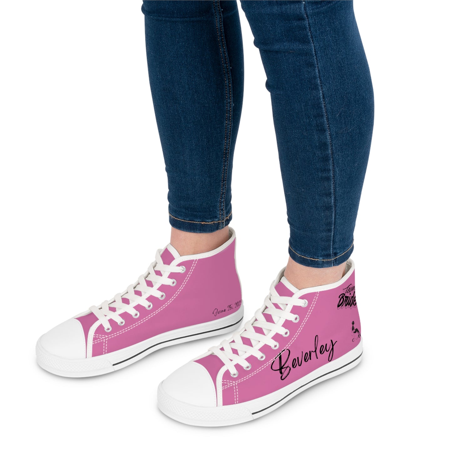 Team Bride P! PERSONALIZE & CUSTOMIZE IT! Women's High Top Sneakers