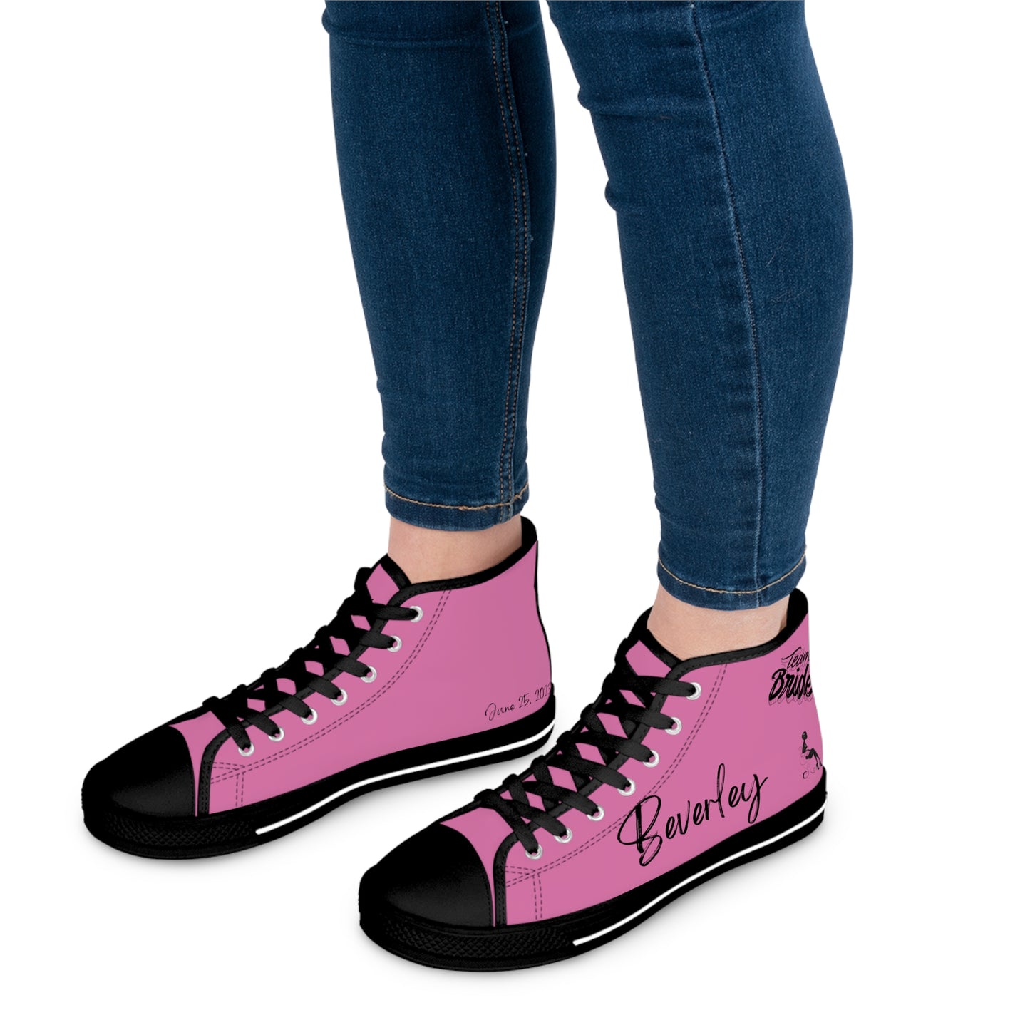 Team Bride P! PERSONALIZE & CUSTOMIZE IT! Women's High Top Sneakers