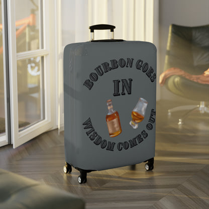 BOURBON GOES IN GREY Luggage Cover