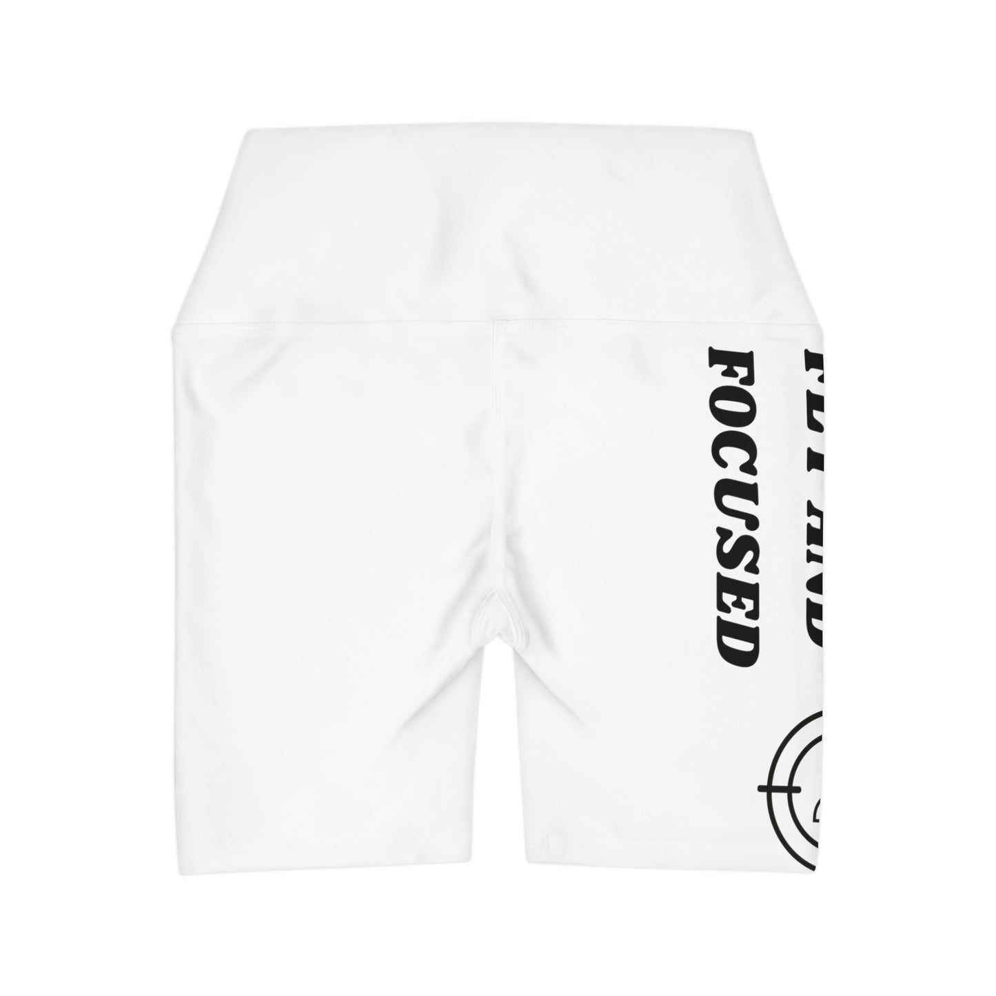 FIERCE FLY AND FOCUSED High Waisted Yoga Shorts (AOP)