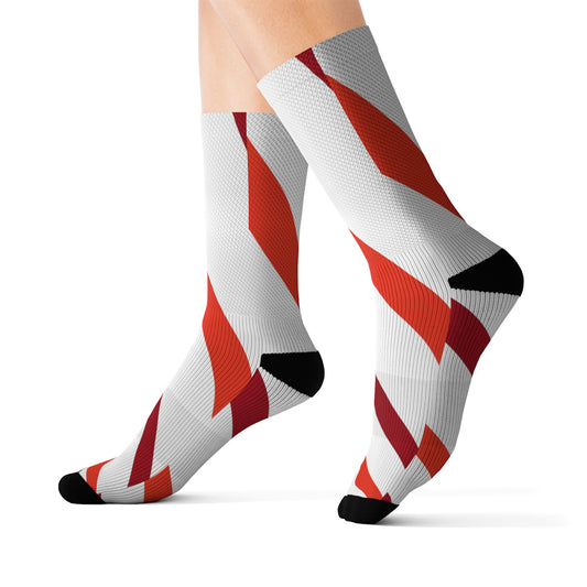 Candy Cane Sublimation Socks