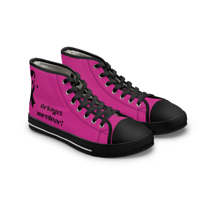 Black & Pink Goddess- omen's High top sneakers