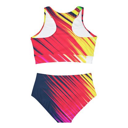 SPLASHES OF COLOR Sporty Bikini Set (AOP)