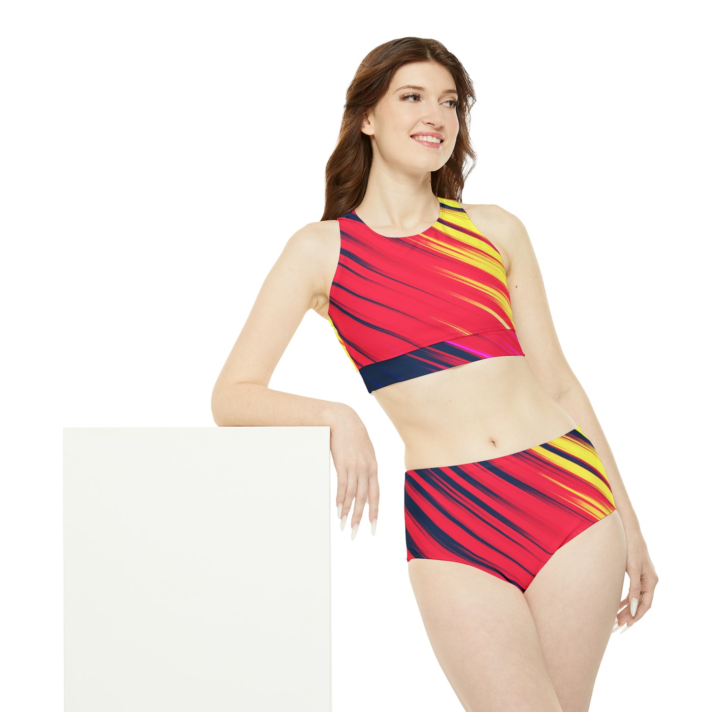 SPLASHES OF COLOR Sporty Bikini Set (AOP)