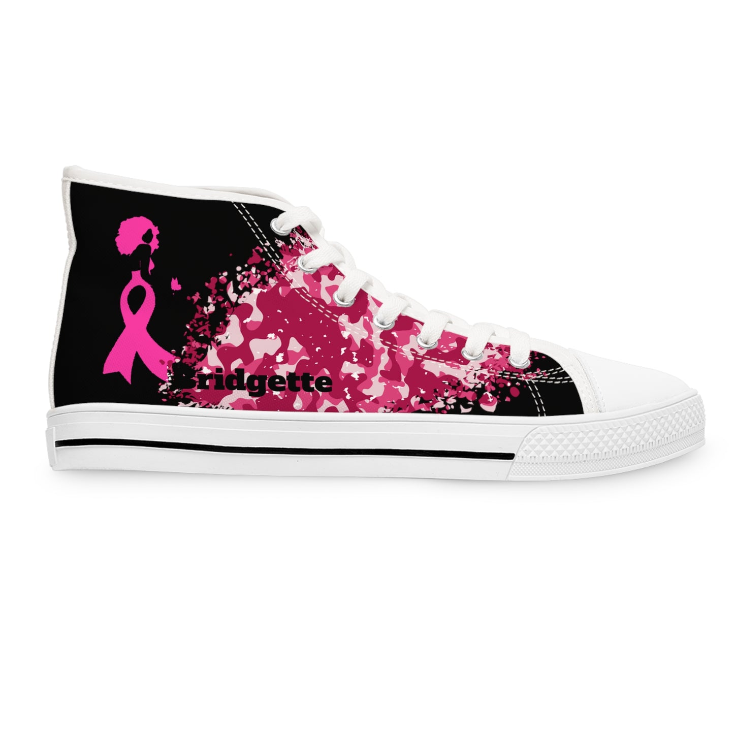 The Camo Pink  DESIGN THEN PAY Women's High Top Sneakers