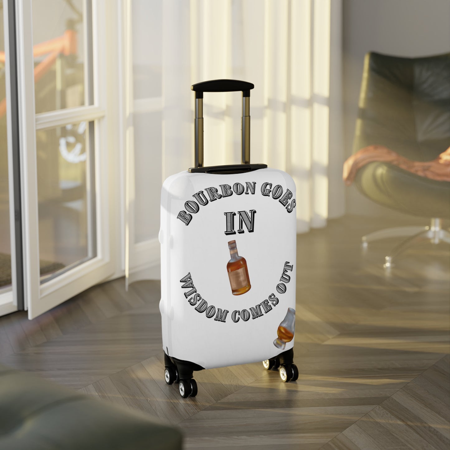 BOURBON GOES IN Luggage Cover