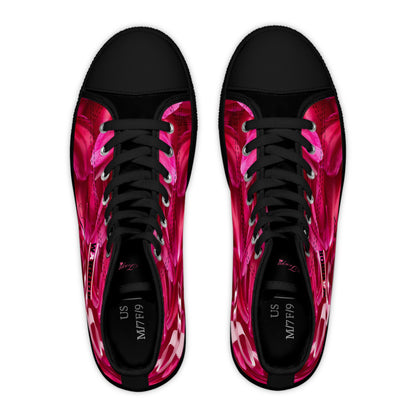 The Petal Pink  DESIGN THEN PAY Women's High Top Sneakers (Pay after you review the sneaker and Love it!