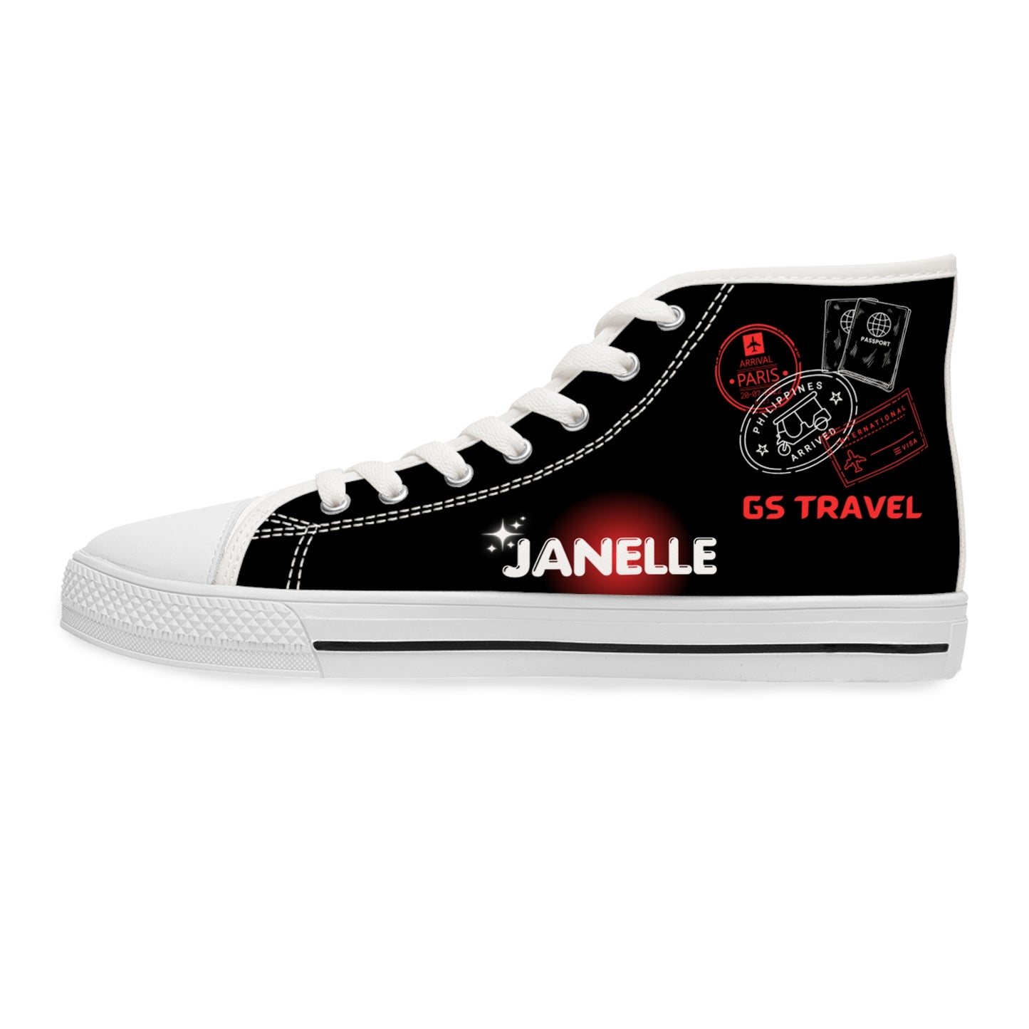 Travel time - DESIGN THEN PAY Women's High Top Sneakers