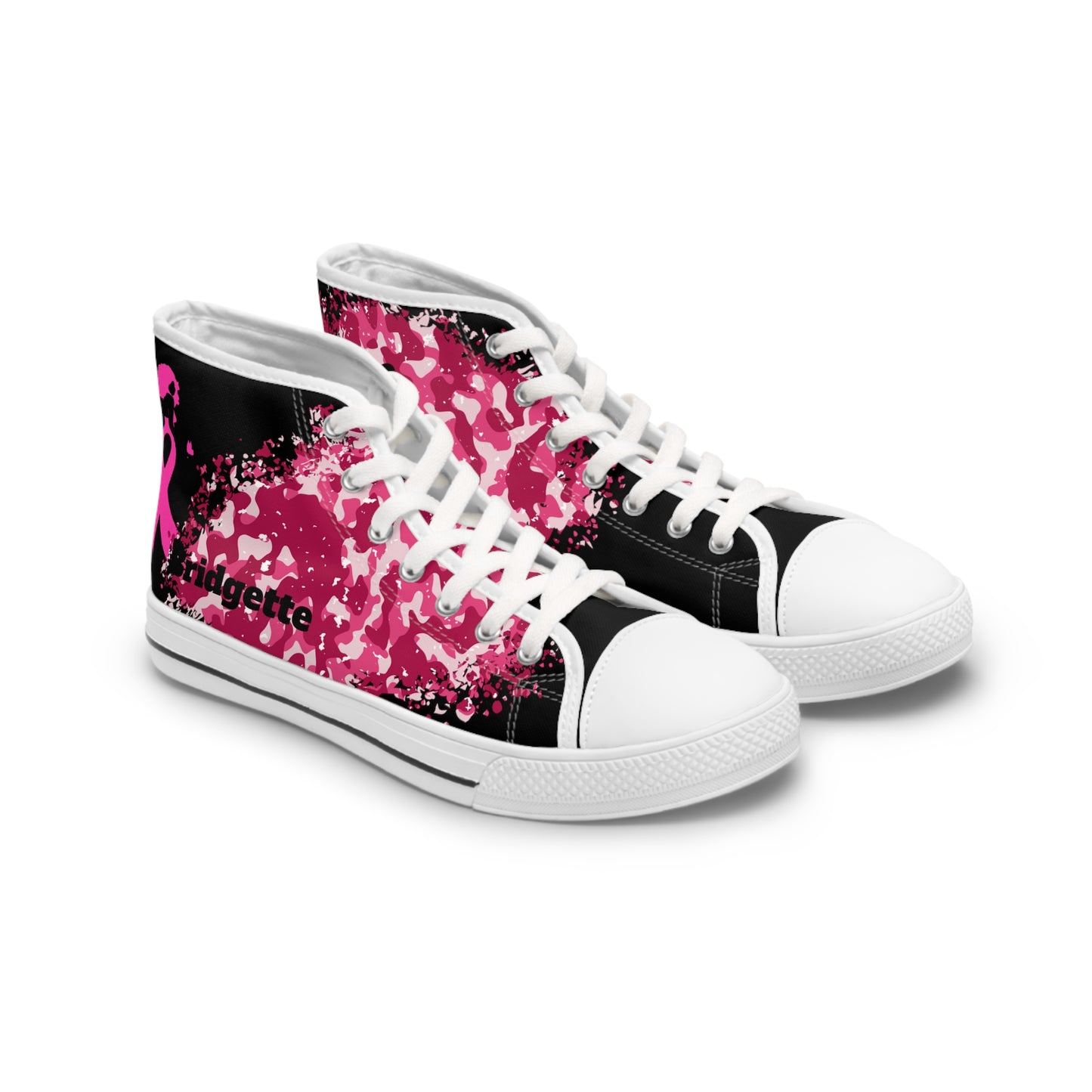 The Camo Pink  DESIGN THEN PAY Women's High Top Sneakers