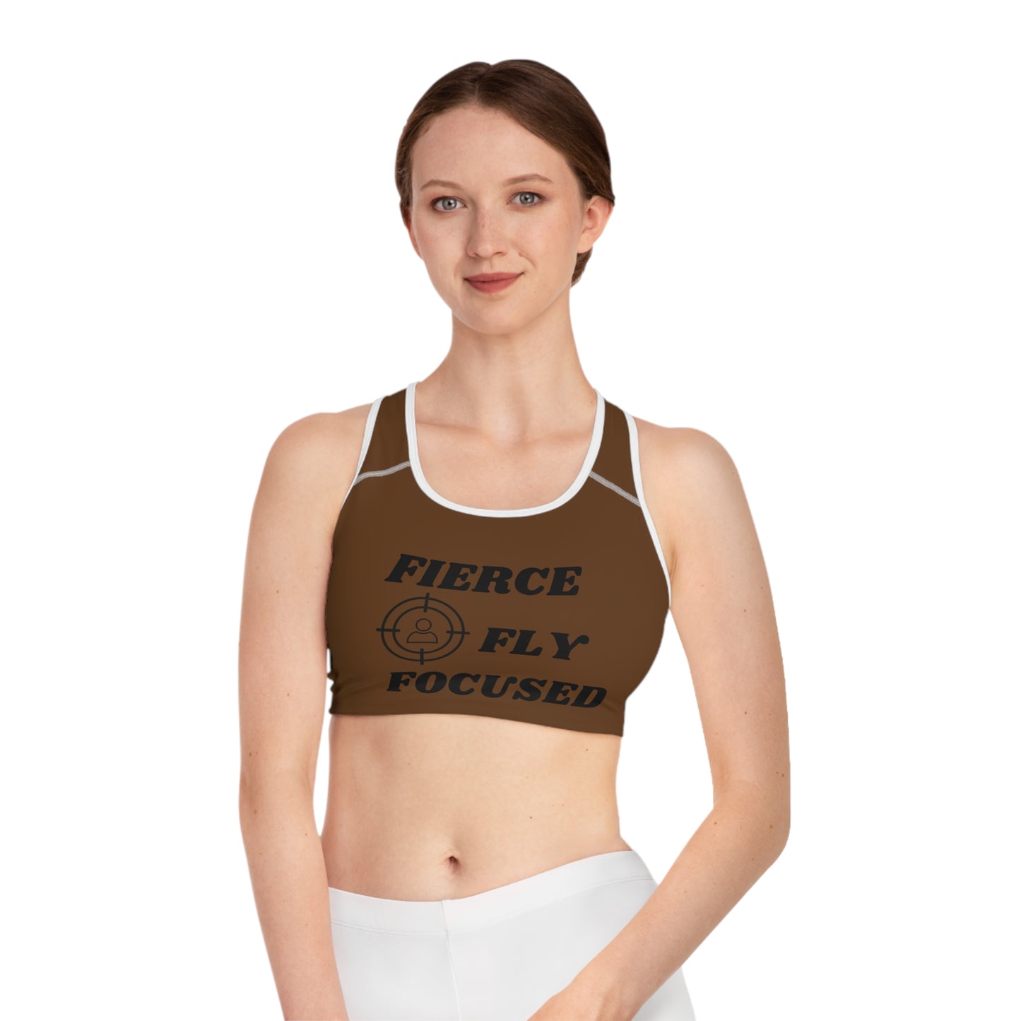 FIERCE FLY FOCUSED Sports Bra (AOP)