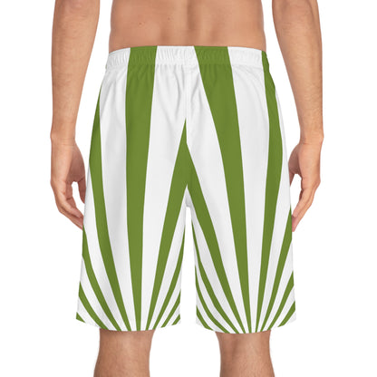 GREEN SPIRAL Men's Board Shorts (AOP)