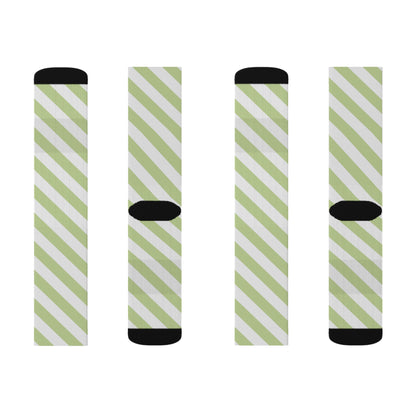 Green stripes Sublimation Socks