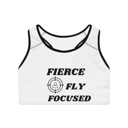 FIERCE FLY FOCUSED Sports Bra (AOP)