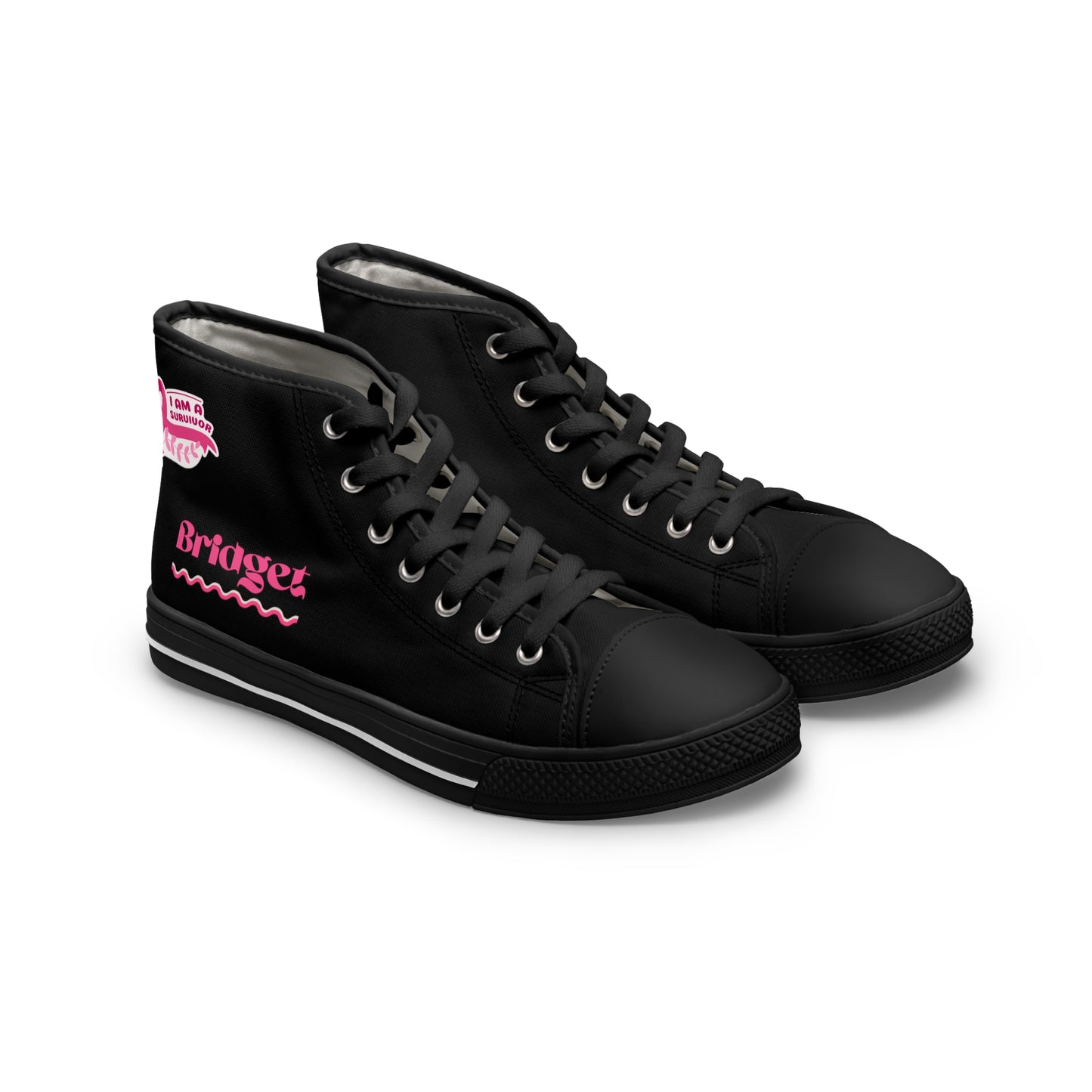 I Survived - Black - Women's High Top Sneakers