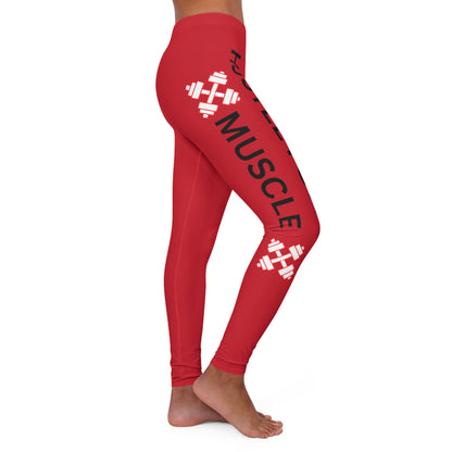 HUSTLE FOR THE MUSCLE Women's Spandex Leggings (AOP)