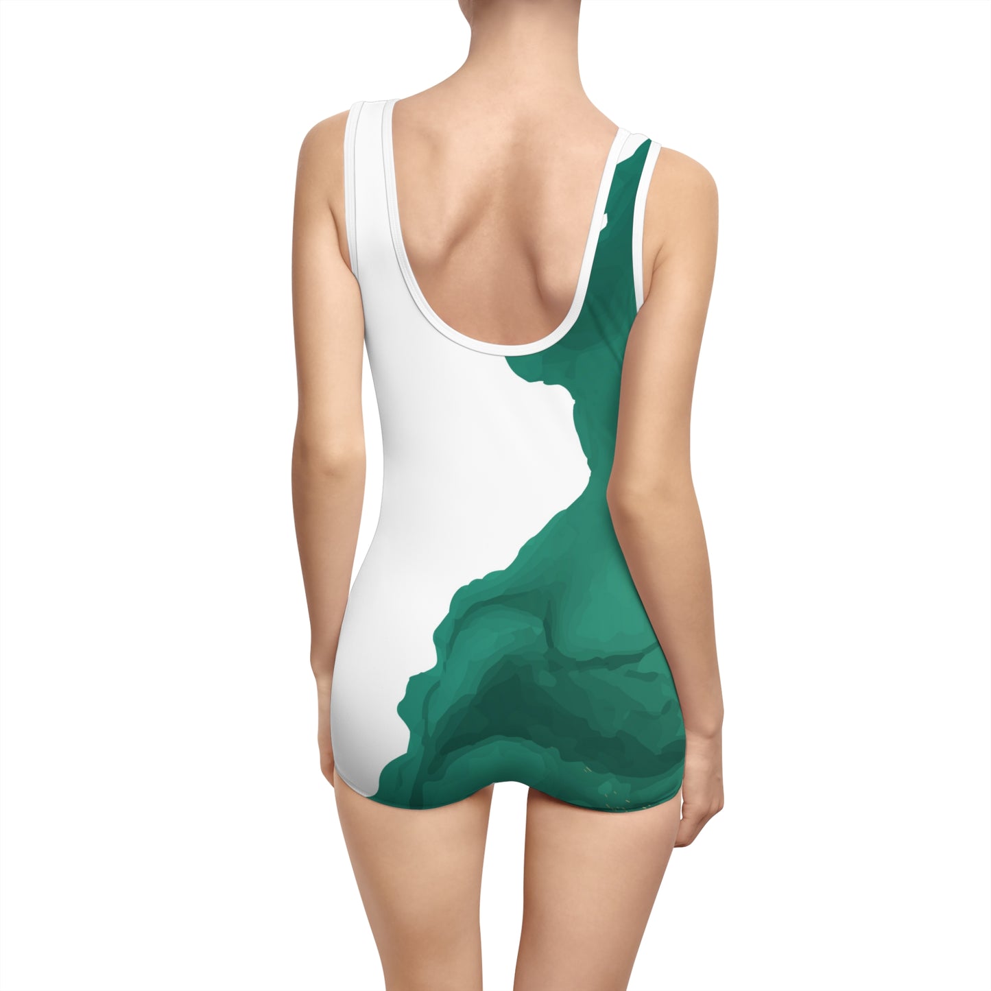 GREEN FLIPS  Women's Vintage Swimsuit (AOP)