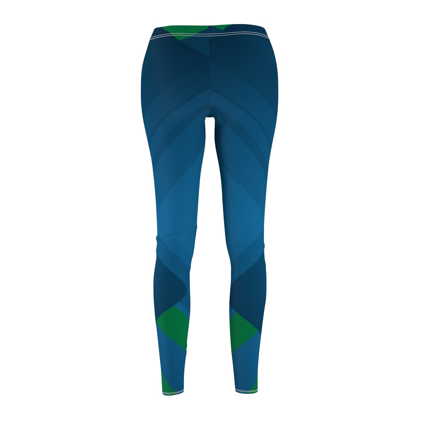 Blue confusion / green Women's Cut & Sew Casual Leggings (AOP)