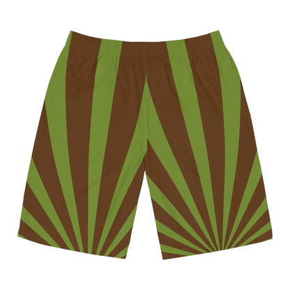 BROWN SPIRAL Men's Board Shorts (AOP)