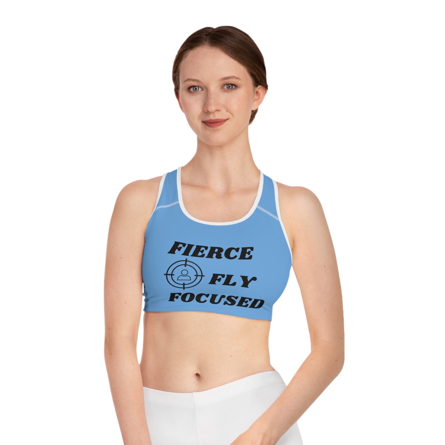 FIERCE FLY FOCUSED Sports Bra (AOP)