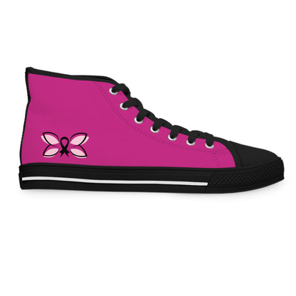 Black & Pink Goddess- omen's High top sneakers