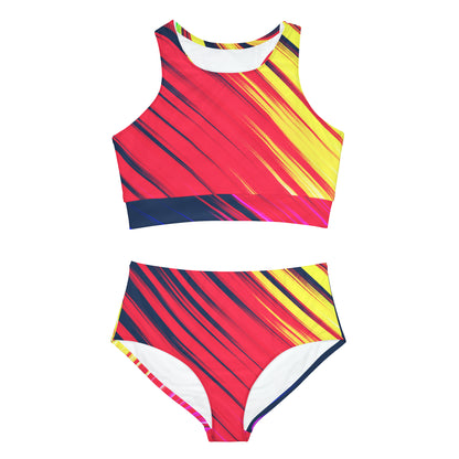 SPLASHES OF COLOR Sporty Bikini Set (AOP)