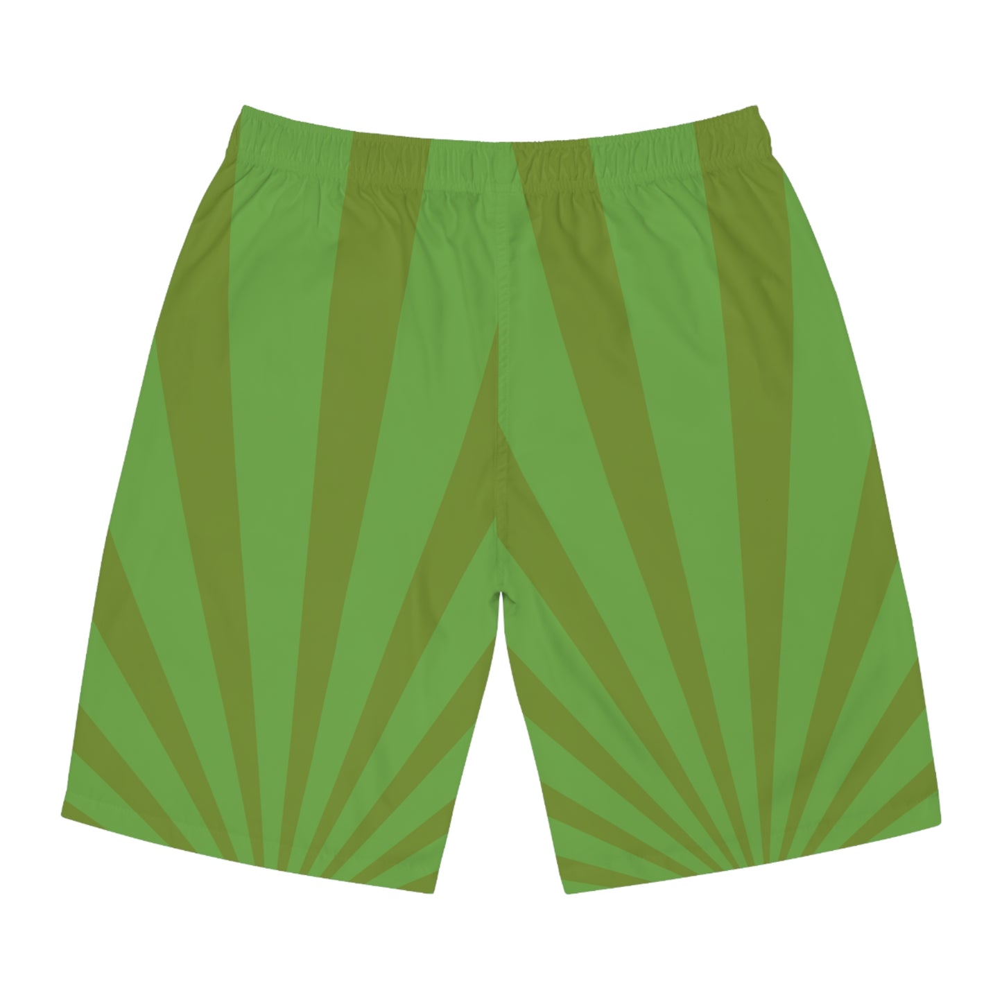 GREEN ON GREEN SPIRAL Men's Board Shorts (AOP)