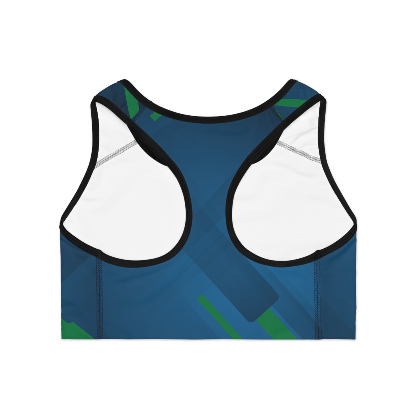 Blue Confusion  / green Sports Bra (AOP)