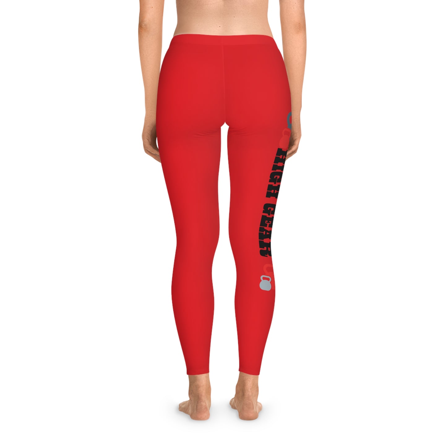 KICKING IT INTO HIGH GEAR Stretchy Leggings (AOP)