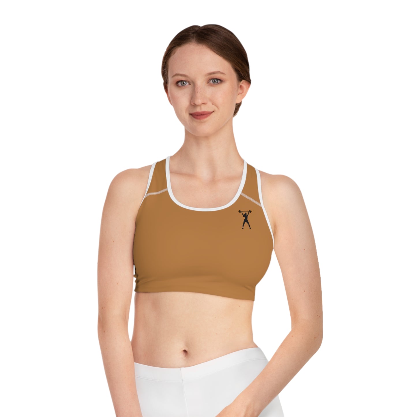 MORE PLEASE T Sports Bra (AOP)