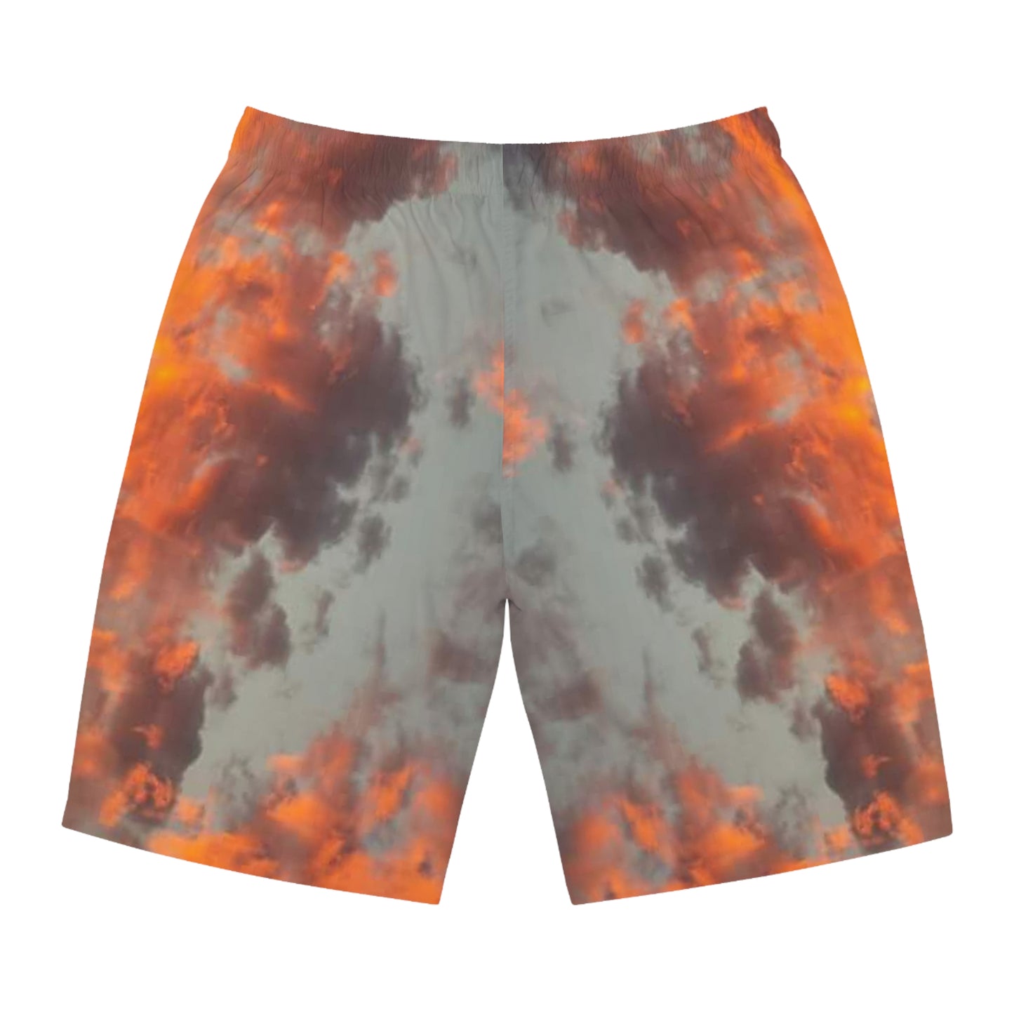 orange clouds Men's Board Shorts (AOP)