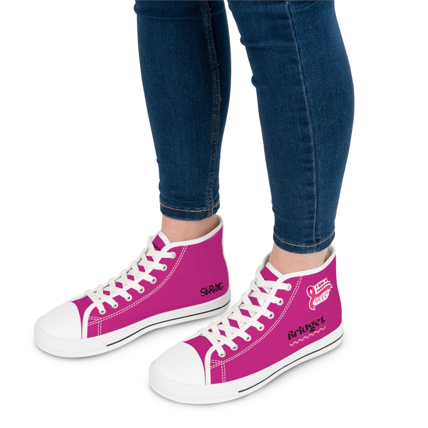 I Survived "Strong" -Women's High Top Sneakers