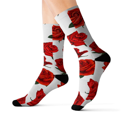 Rose Buds Sublimation Socks