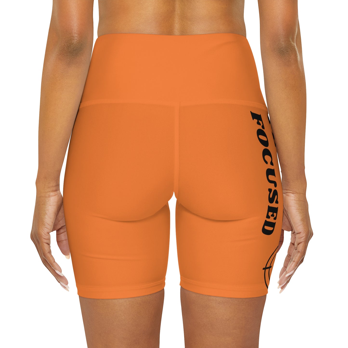 FIERCE FLY AND FOCUSED High Waisted Yoga Shorts (AOP)