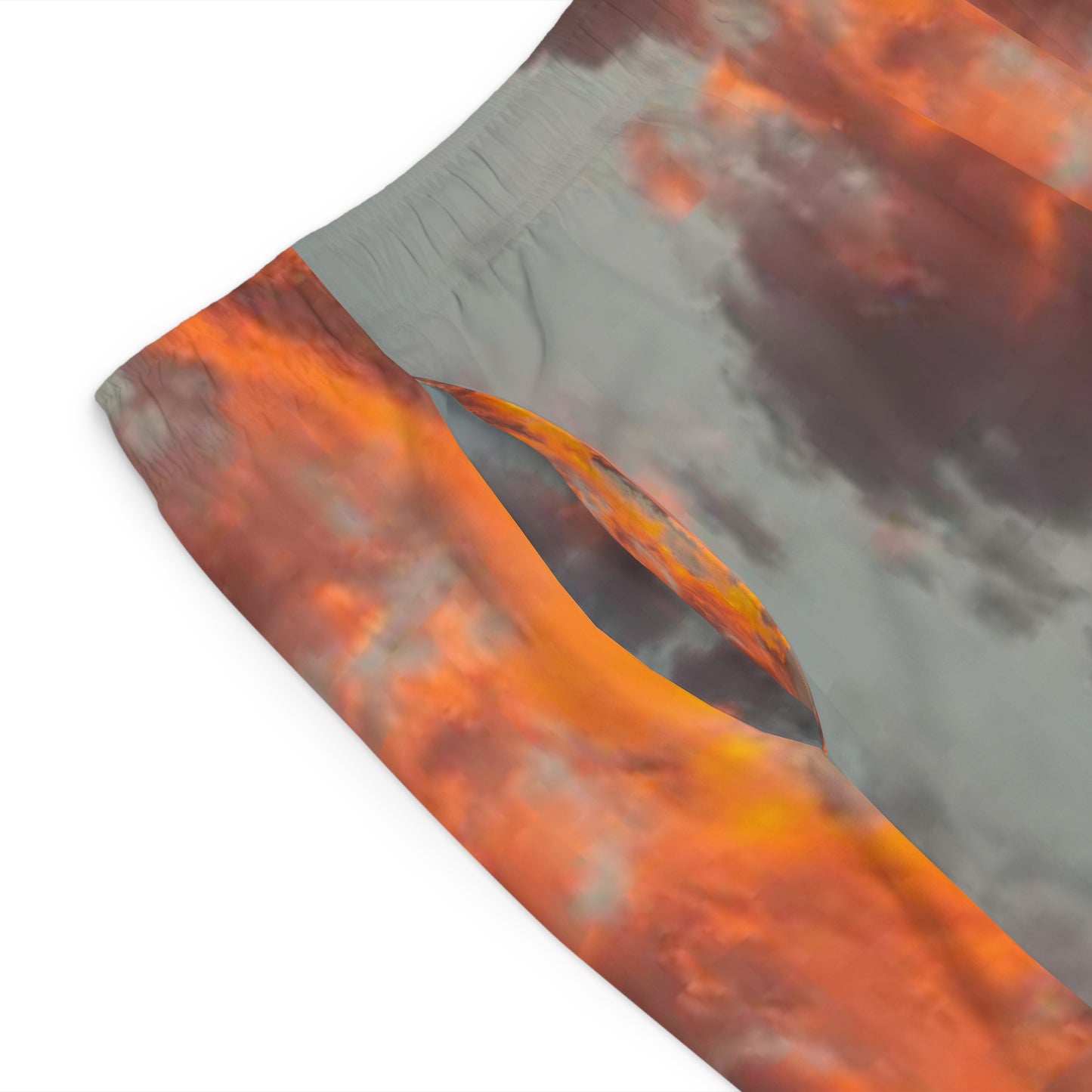 orange clouds Men's Board Shorts (AOP)