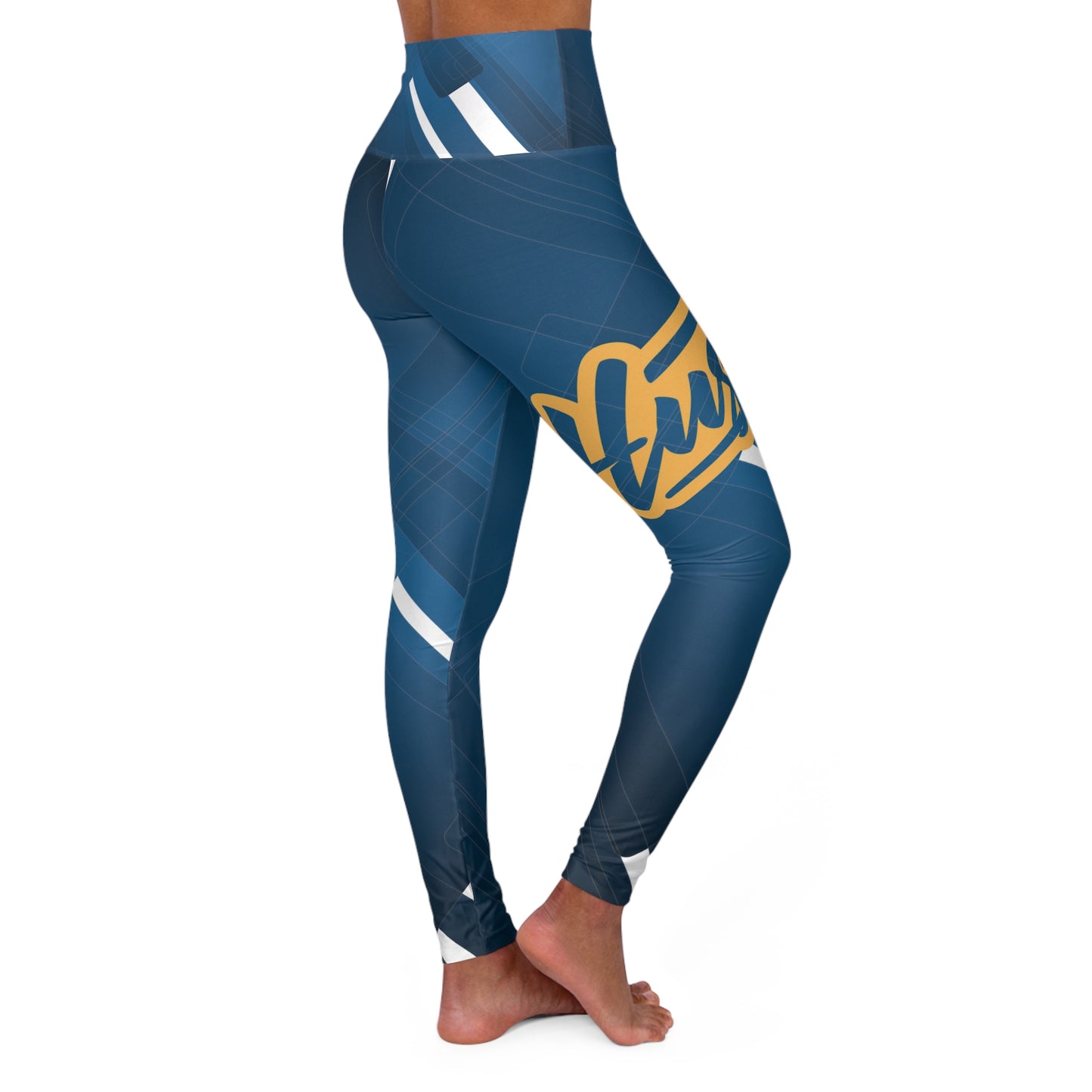 HUSTLE 1 High Waisted Yoga Leggings (AOP)