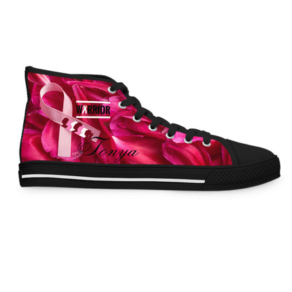 The Petal Pink  DESIGN THEN PAY Women's High Top Sneakers (Pay after you review the sneaker and Love it!