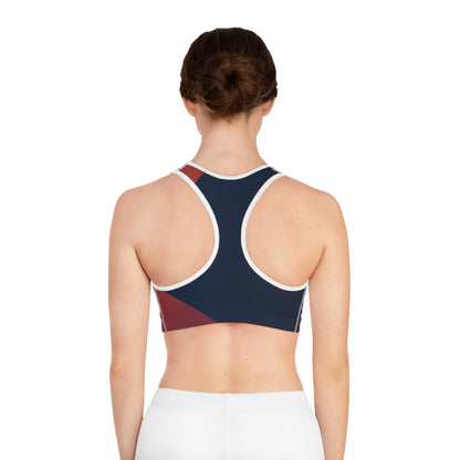 Red Stop High Sports Bra (AOP)