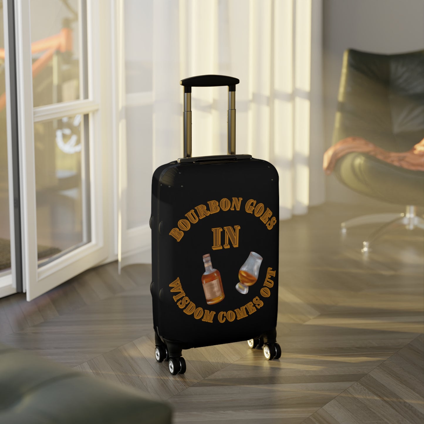 BOURBON GOES IN BLACK Luggage Cover