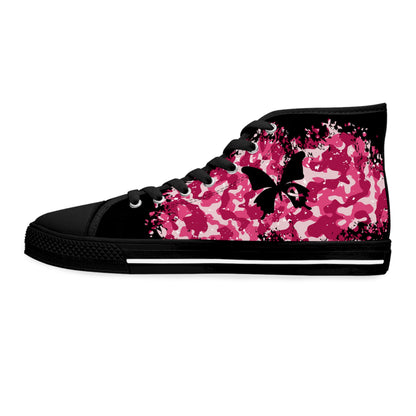 The Camo Pink  DESIGN THEN PAY Women's High Top Sneakers