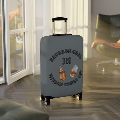 BOURBON GOES IN GREY Luggage Cover