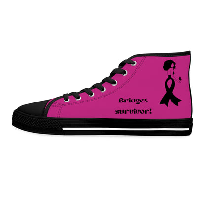 Black & Pink Goddess- omen's High top sneakers