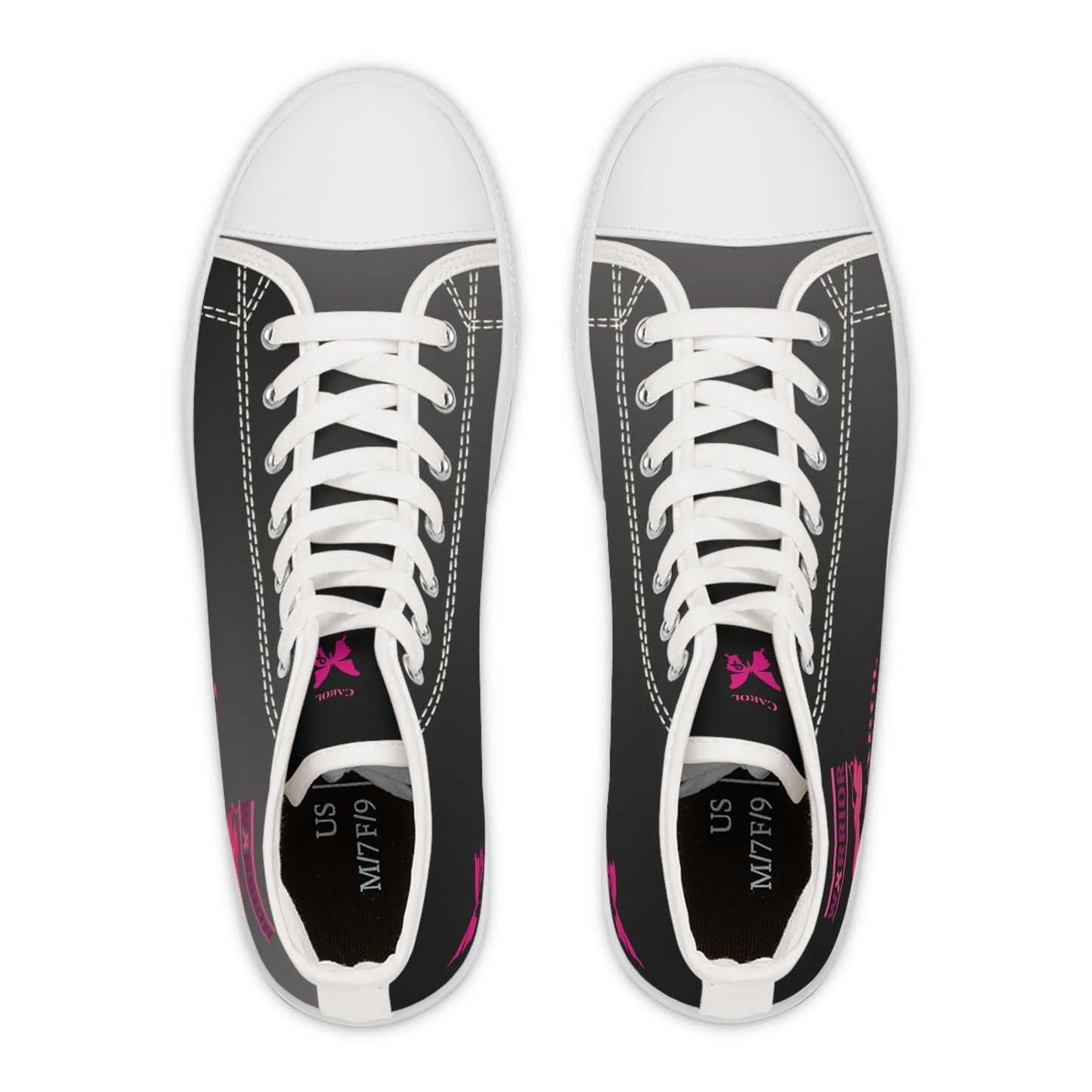 Warrier Pink Grey - DESIGN THEN PAY Women's High Top Sneakers