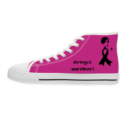 Black & Pink Goddess- omen's High top sneakers