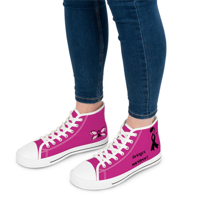 Black & Pink Goddess- omen's High top sneakers