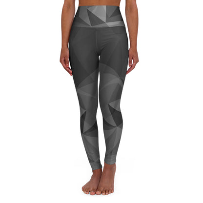 Black Marble High Waisted Yoga Leggings (AOP)