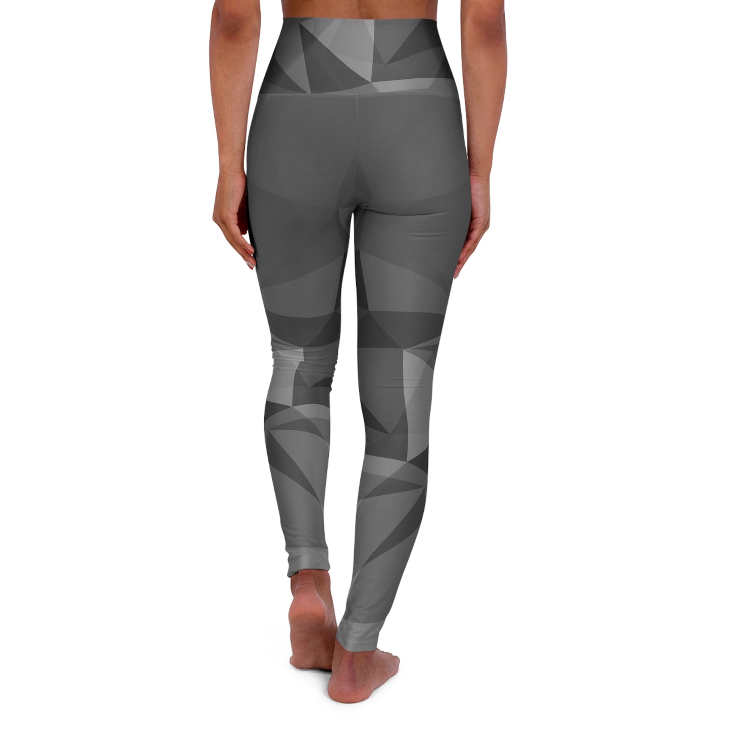 Black Marble High Waisted Yoga Leggings (AOP)