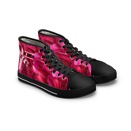 The Petal Pink  DESIGN THEN PAY Women's High Top Sneakers (Pay after you review the sneaker and Love it!