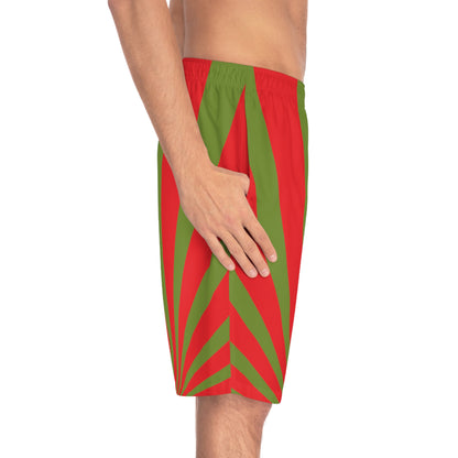 RED SPIRAL Men's Board Shorts (AOP)