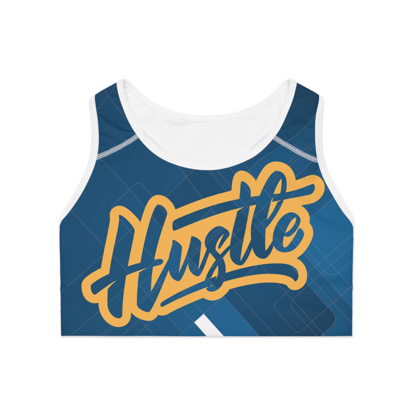 HUSTLE 1 Sports Bra (AOP)