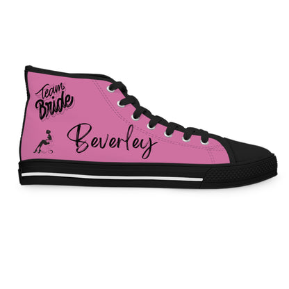 Team Bride P!   PERSONALIZE & CUSTOMIZE IT!  Women's High Top Sneakers